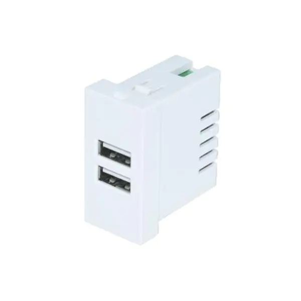 Dual Port TypeA+A USB-laddaruttagsmodul 2.1A