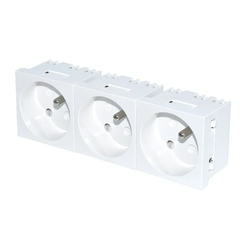 French White Socket Tre funktionsmodul