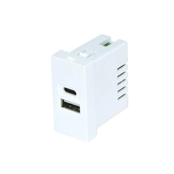 Twin Port TypeA+C USB-laddaruttagsmodul